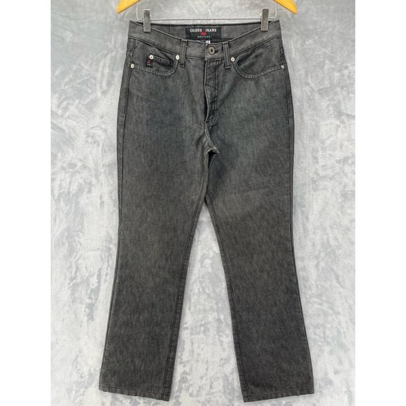 Guess Jeans Womens 30 Black 060 Boot Leg Vintage Made in USA 29.5" Inseam - Picture 1 of 15
